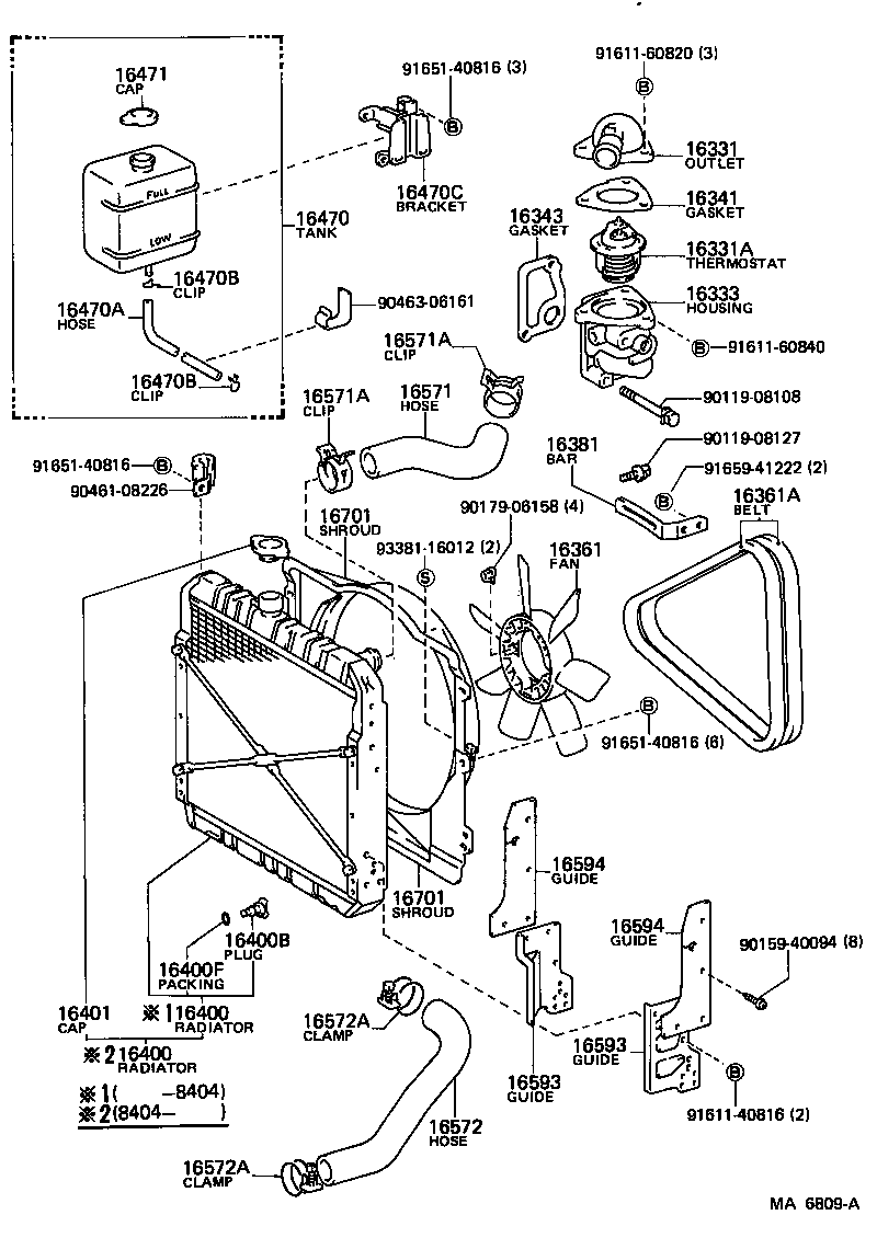 16572-54020 HOSE, RADIATOR, OUTLET product image