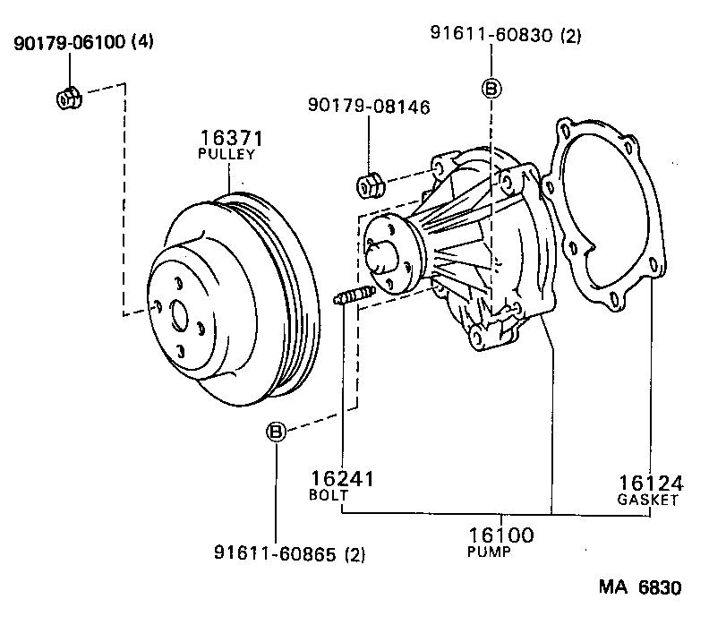 16173-43030 PULLEY, FAN product image