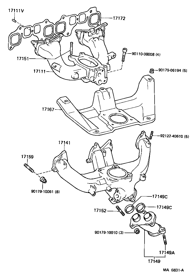 17114-54090 FLANGE, INTAKE product image
