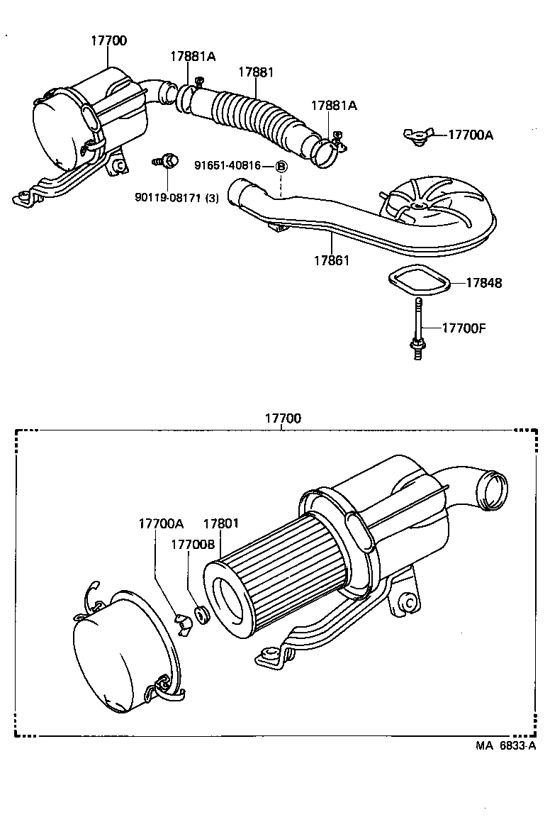 17705-43080 CAP SUB-ASSY, AIR CLEANER product image