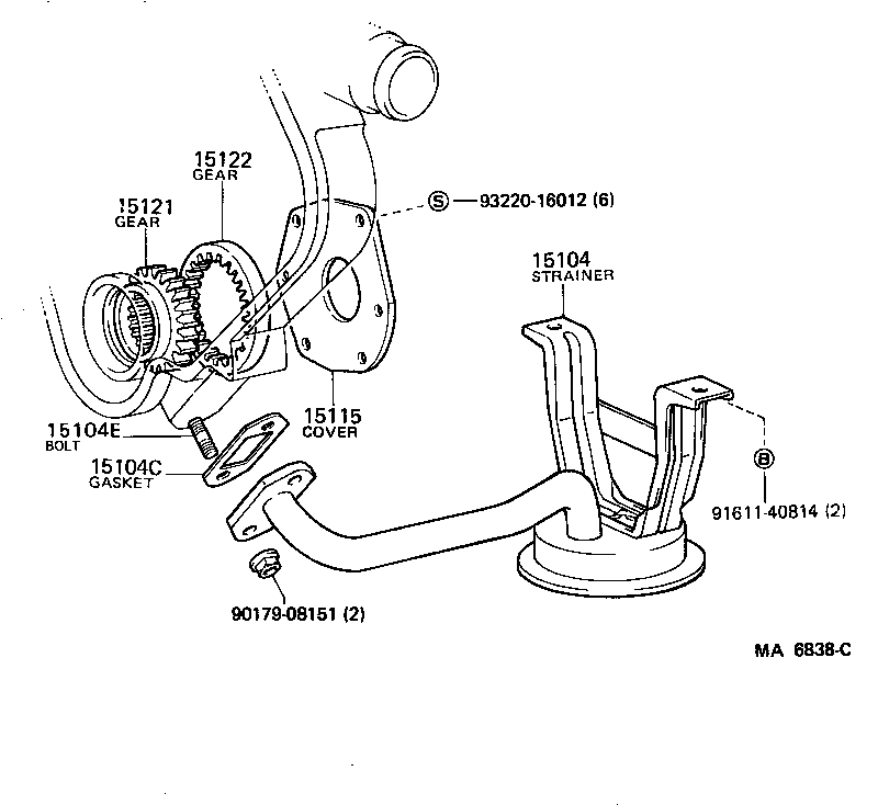 15147-70020 GASKET, OIL STRAINER product image