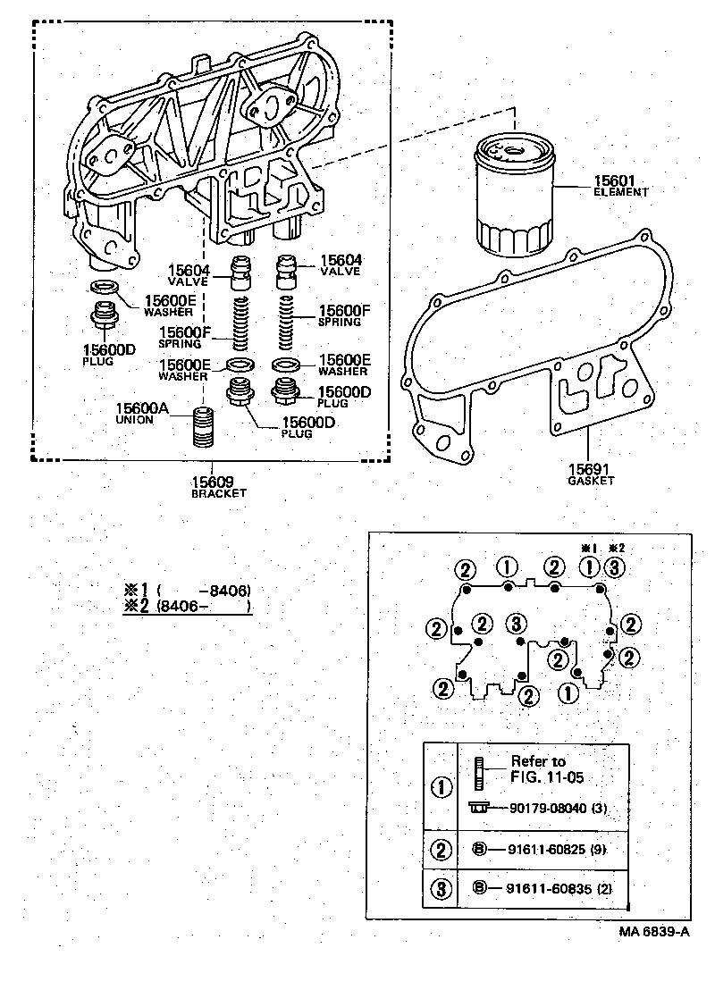 15609-71010 BRACKET SUB-ASSY, OIL FILTER product image
