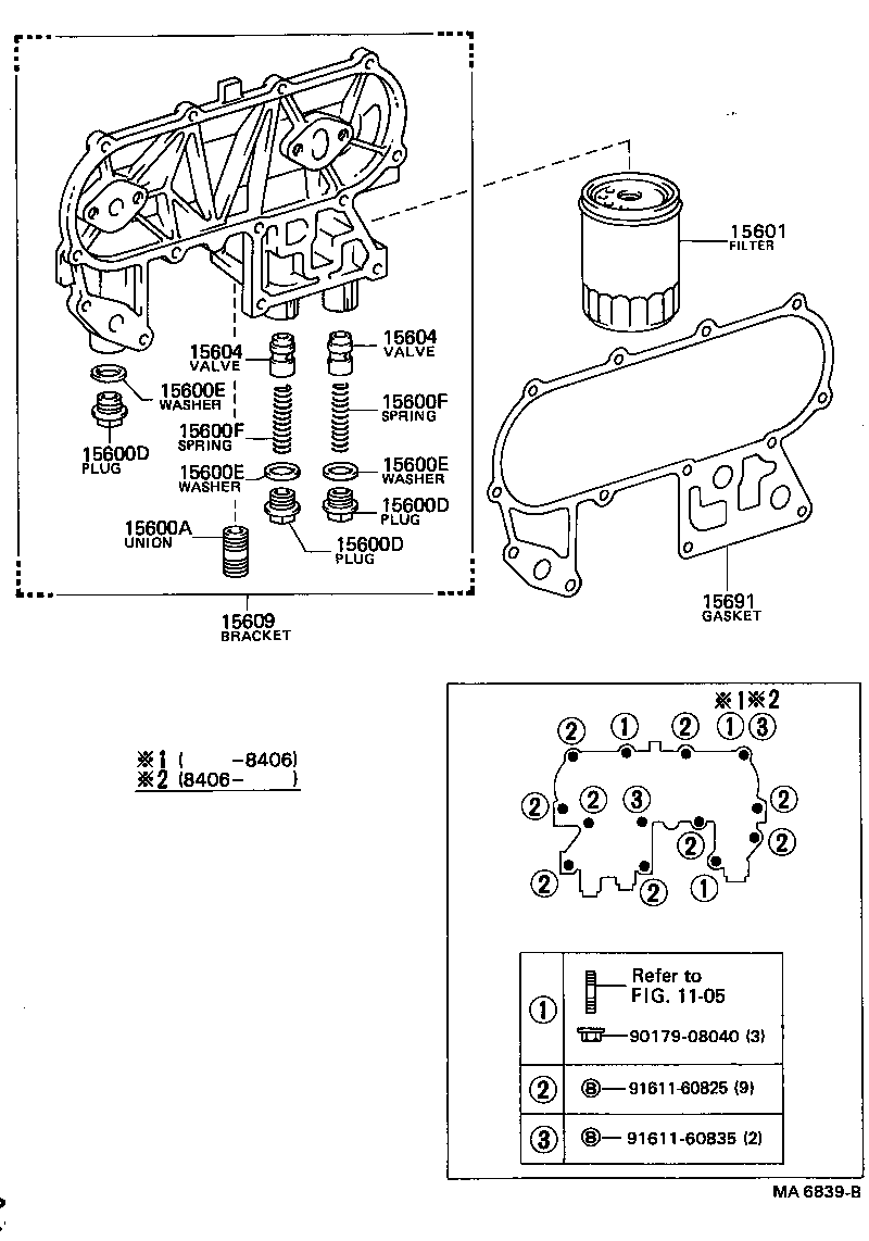 Toyota 15692-54010 GASKET, OIL FILTER