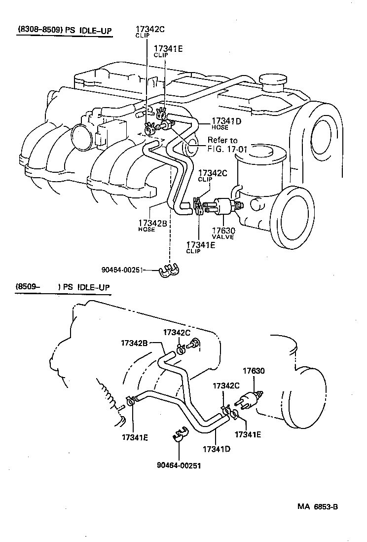17341-70100 HOSE, NO.1(FOR IDLE-UP) product image