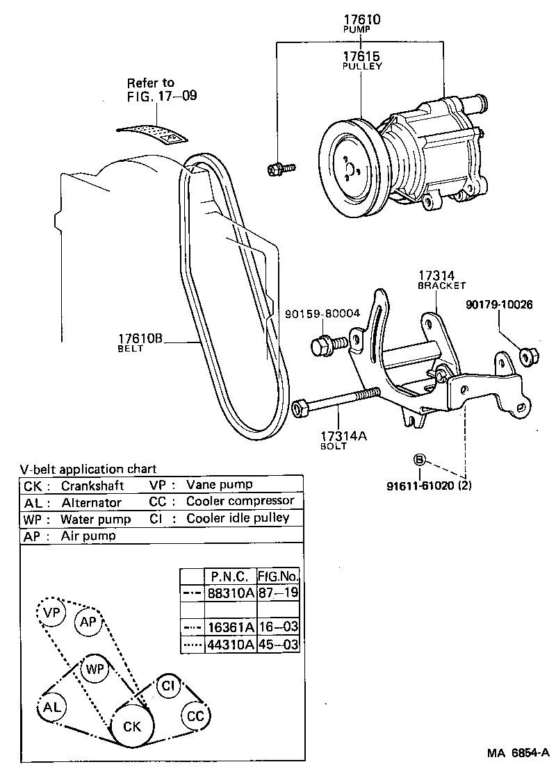 90101-10463 BOLT, HEXAGON(FOR AIR PUMP BRACKET SETTING) product image