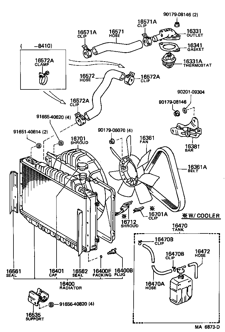 16381-38020 BAR, FAN BELT ADJUSTING product image
