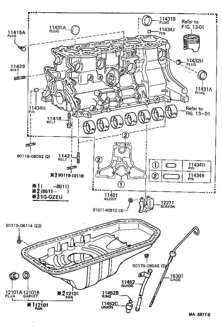 11401-59255 BLOCK SUB-ASSY, CYLINDER product image
