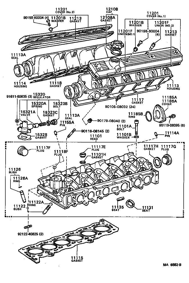 11101-73020 HEAD SUB-ASSY, CYLINDER product image