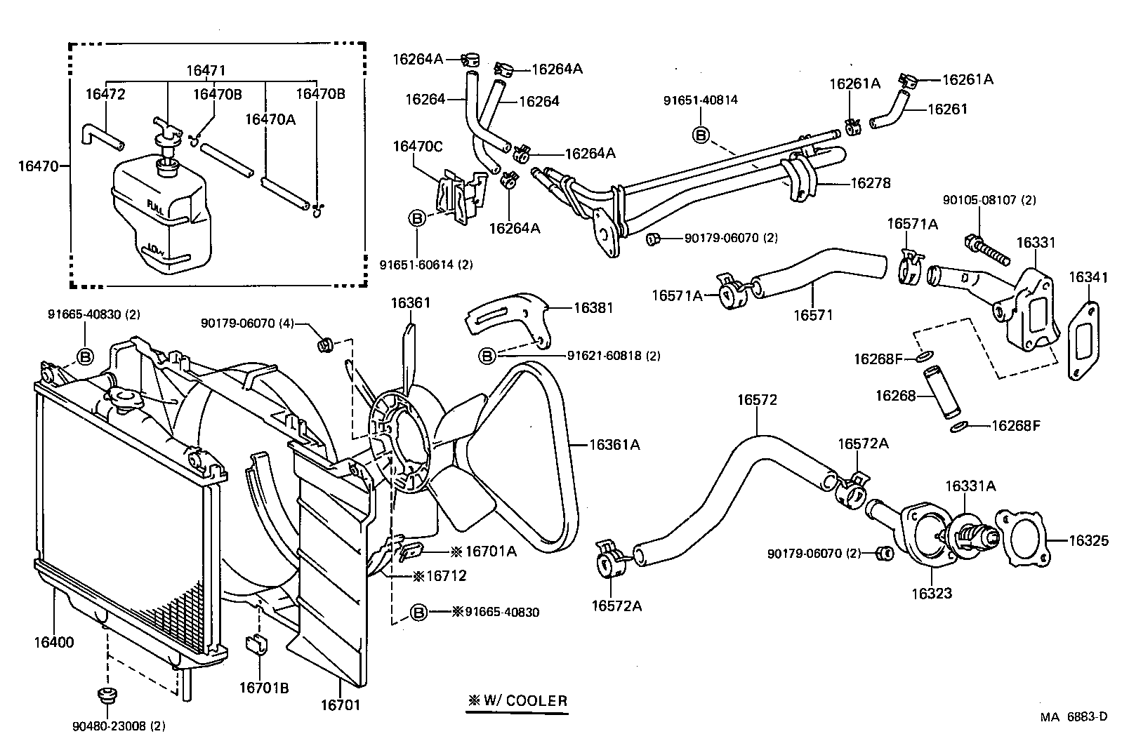 16381-38020 BAR, FAN BELT ADJUSTING product image