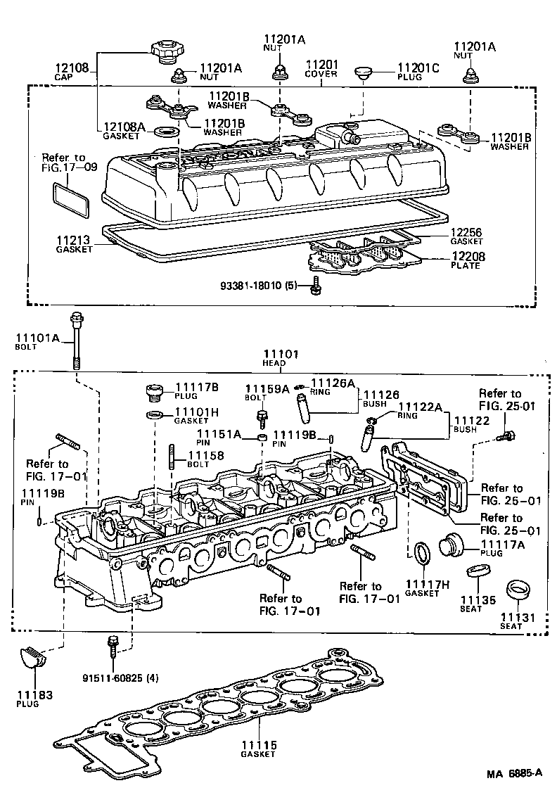 11117-63010 GASKET, CAMSHAFT HOUSING REAR COVER product image