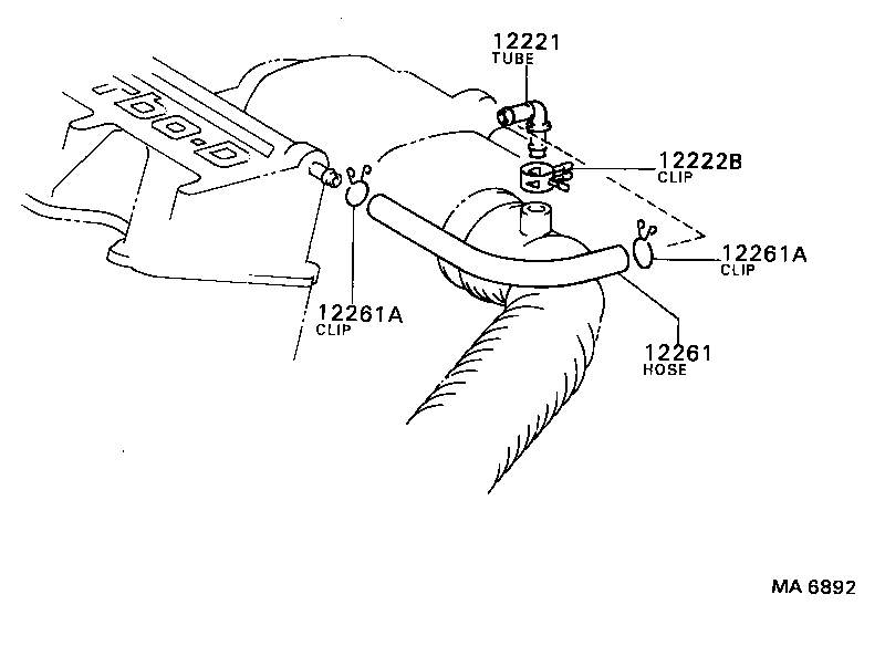 12263-62010 HOSE, VENTILATION, NO.3 product image
