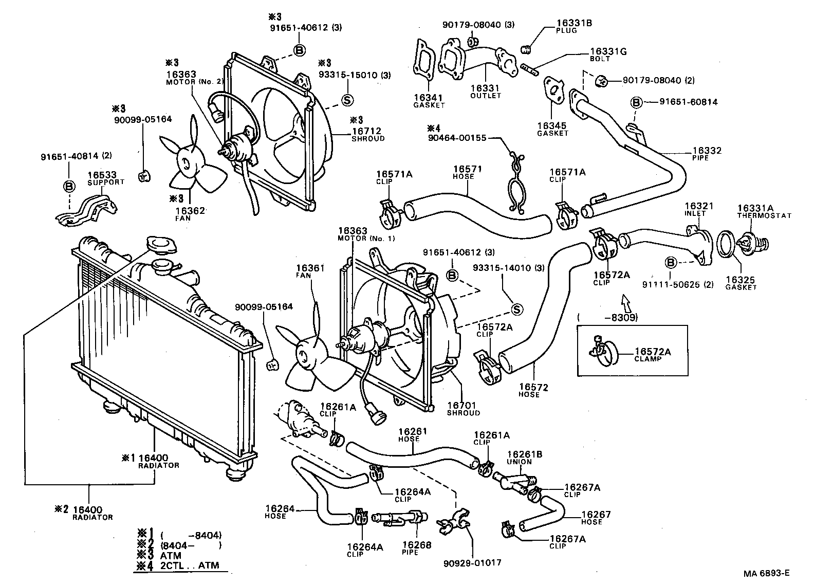 16363-64020 MOTOR, COOLING FAN product image