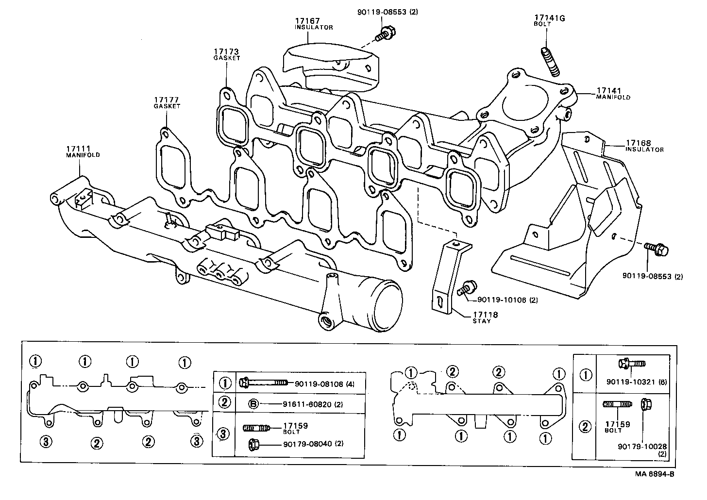 17118-64020 STAY, MANIFOLD product image