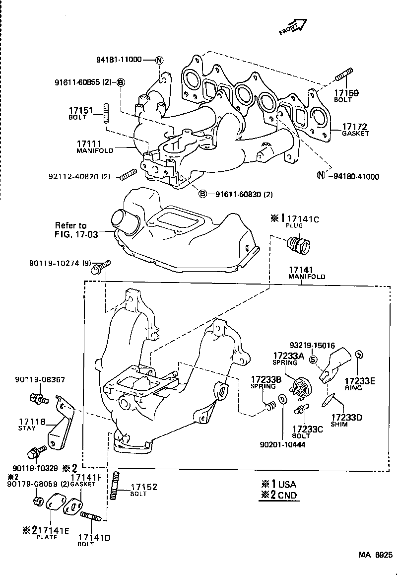 17111-64061 MANIFOLD, INTAKE product image