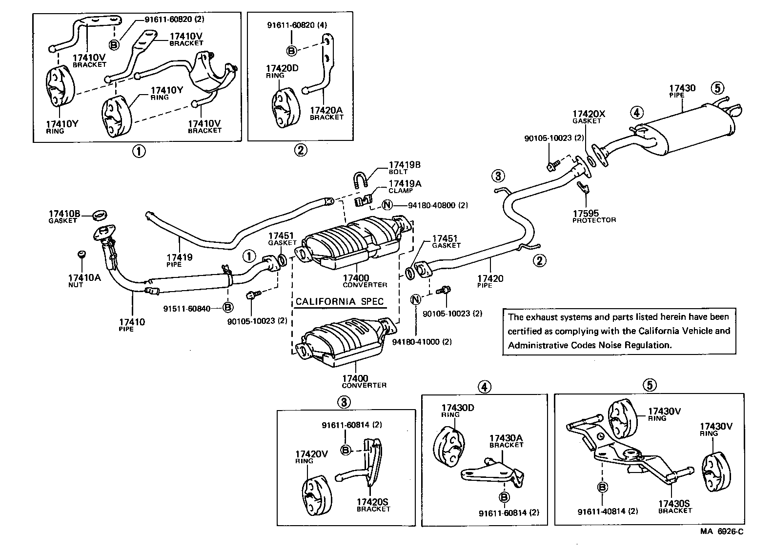 17430-16270 PIPE ASSY, EXHAUST, TAIL product image