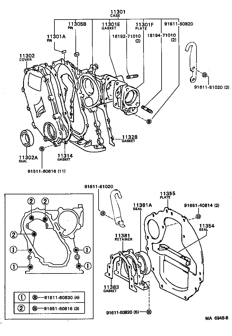 11311-54040 CASE SUB-ASSY, TIMING GEAR product image