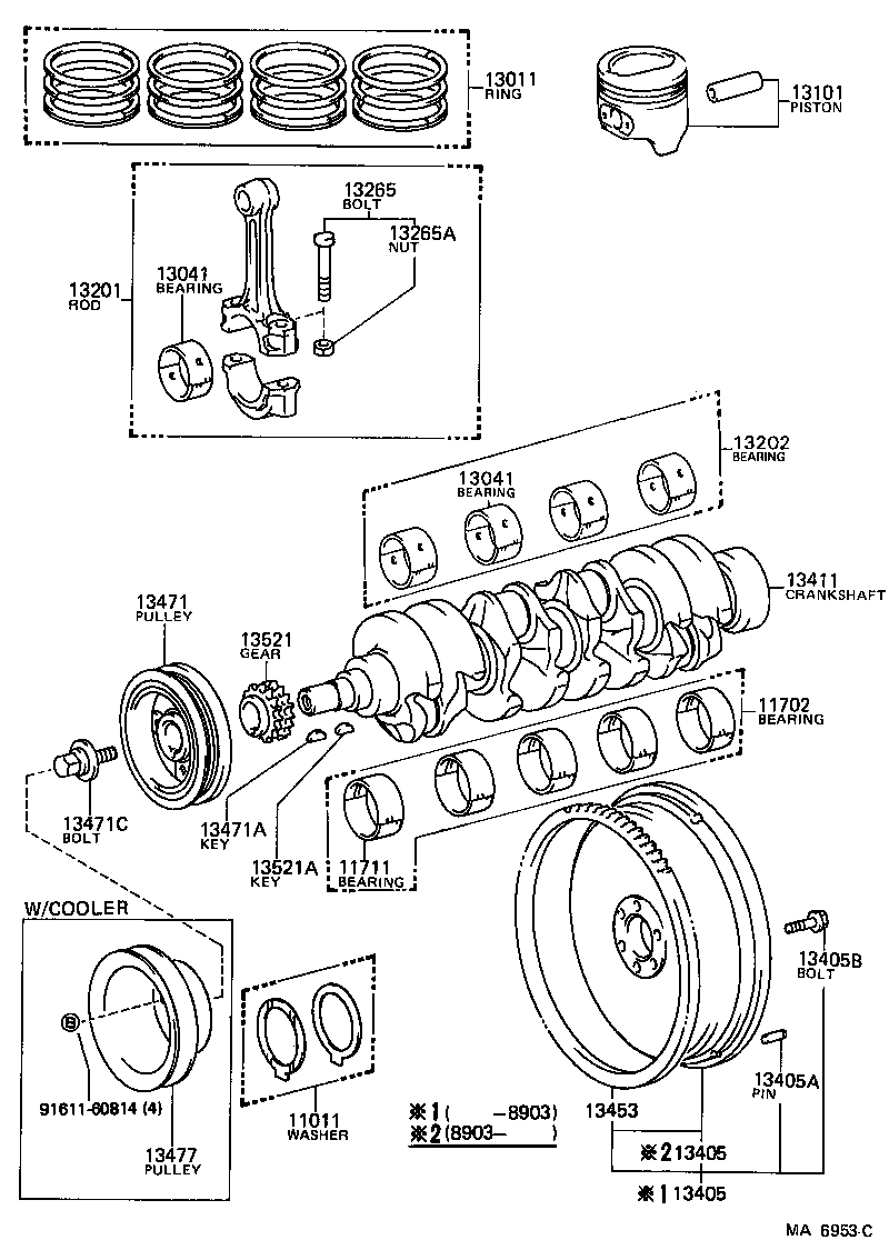 13405-72010 FLYWHEEL SUB-ASSY product image