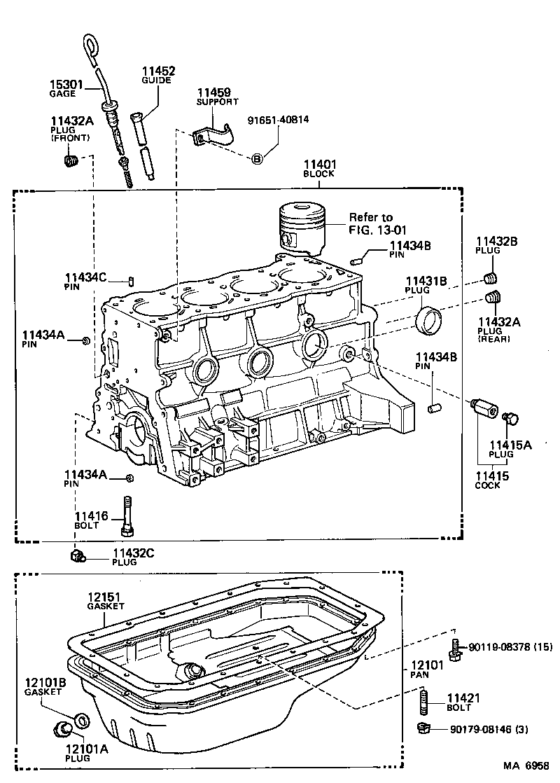 92122-60860 BOLT, STUD(FOR TIMING CHAIN COVER SET) product image