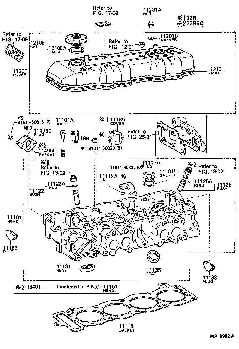 Toyota 11188-65010 PLUG, CAMSHAFT HOUSING