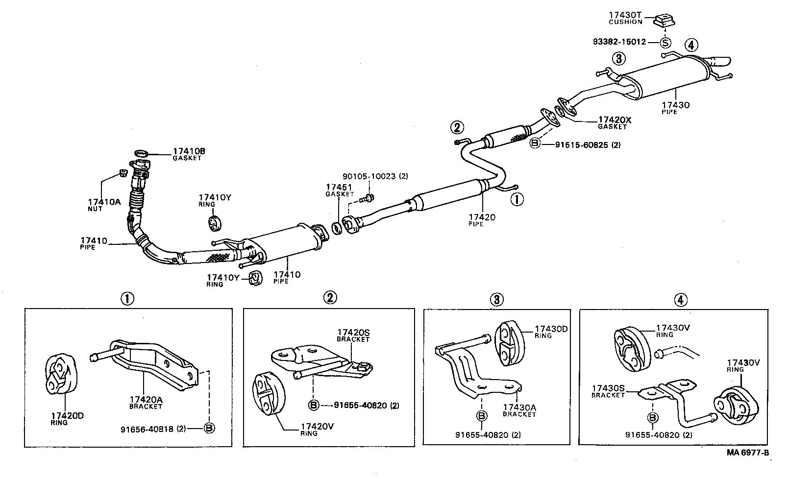 17430-63030 PIPE ASSY, EXHAUST, TAIL product image