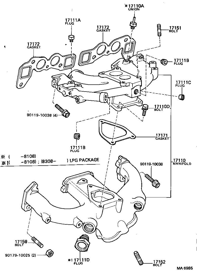 17110-13130 MANIFOLD ASSY product image