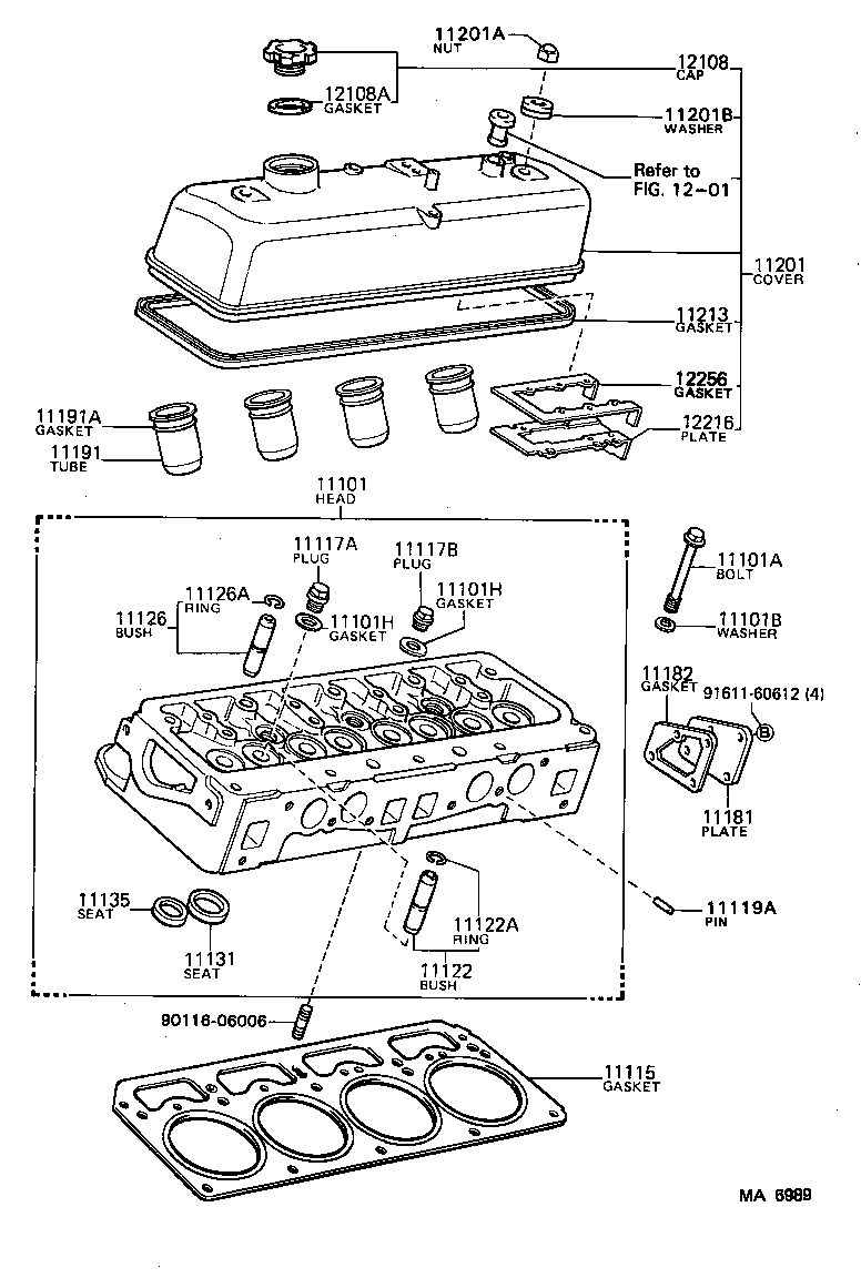 11101-72010 HEAD SUB-ASSY, CYLINDER product image