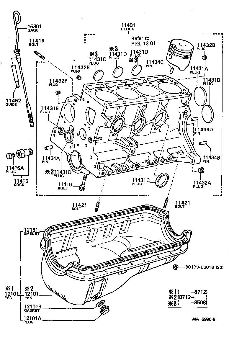 11401-39375 BLOCK SUB-ASSY, CYLINDER product image