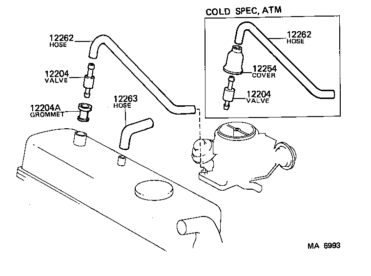 12261-88270 HOSE, VENTILATION, NO.3 product image