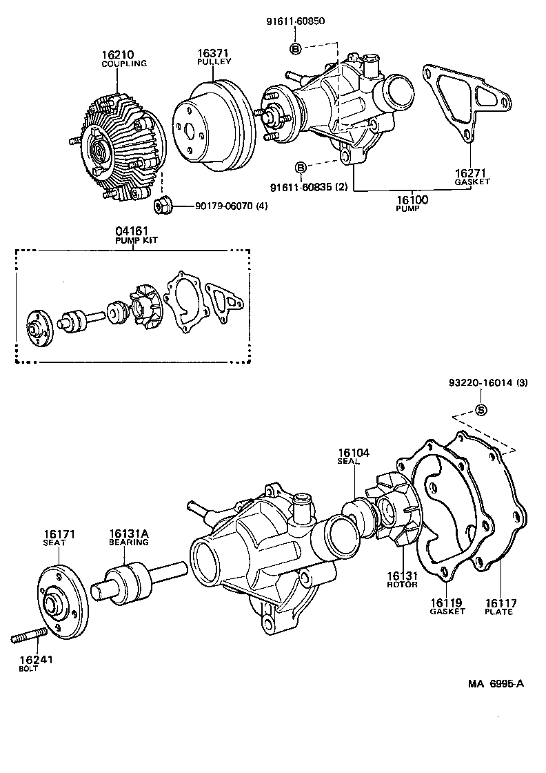 04161-13040 PUMP KIT, WATER product image