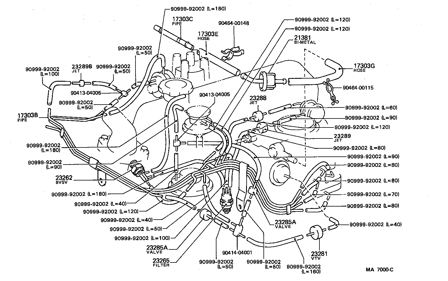 17303-73071 PIPE SUB-ASSY, AIR, NO.1 product image