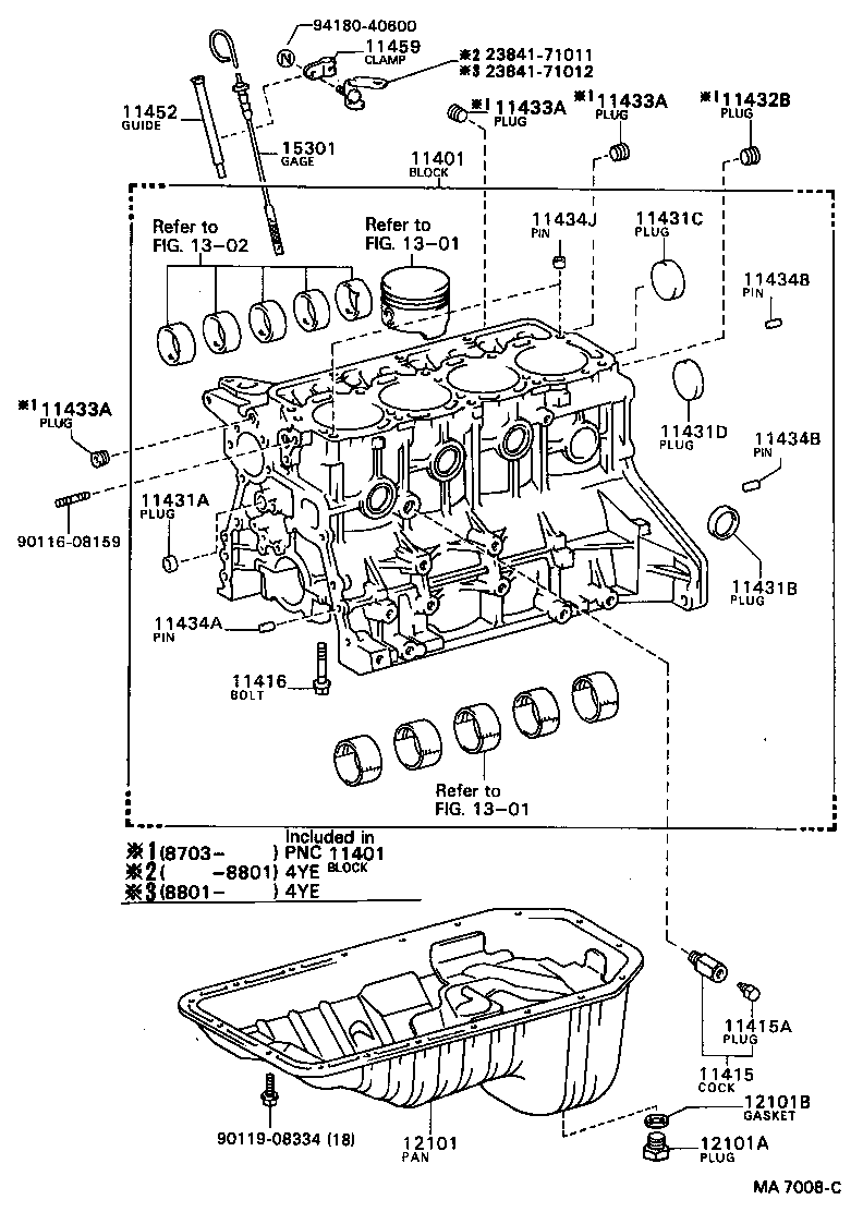 11401-59505 BLOCK SUB-ASSY, CYLINDER product image