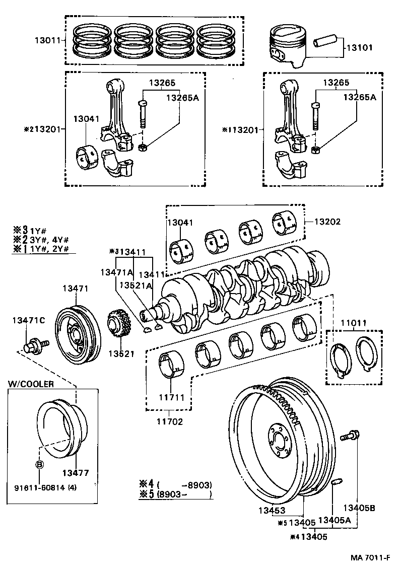 88451-35010 PULLEY, CRANKSHAFT, NO.2 product image