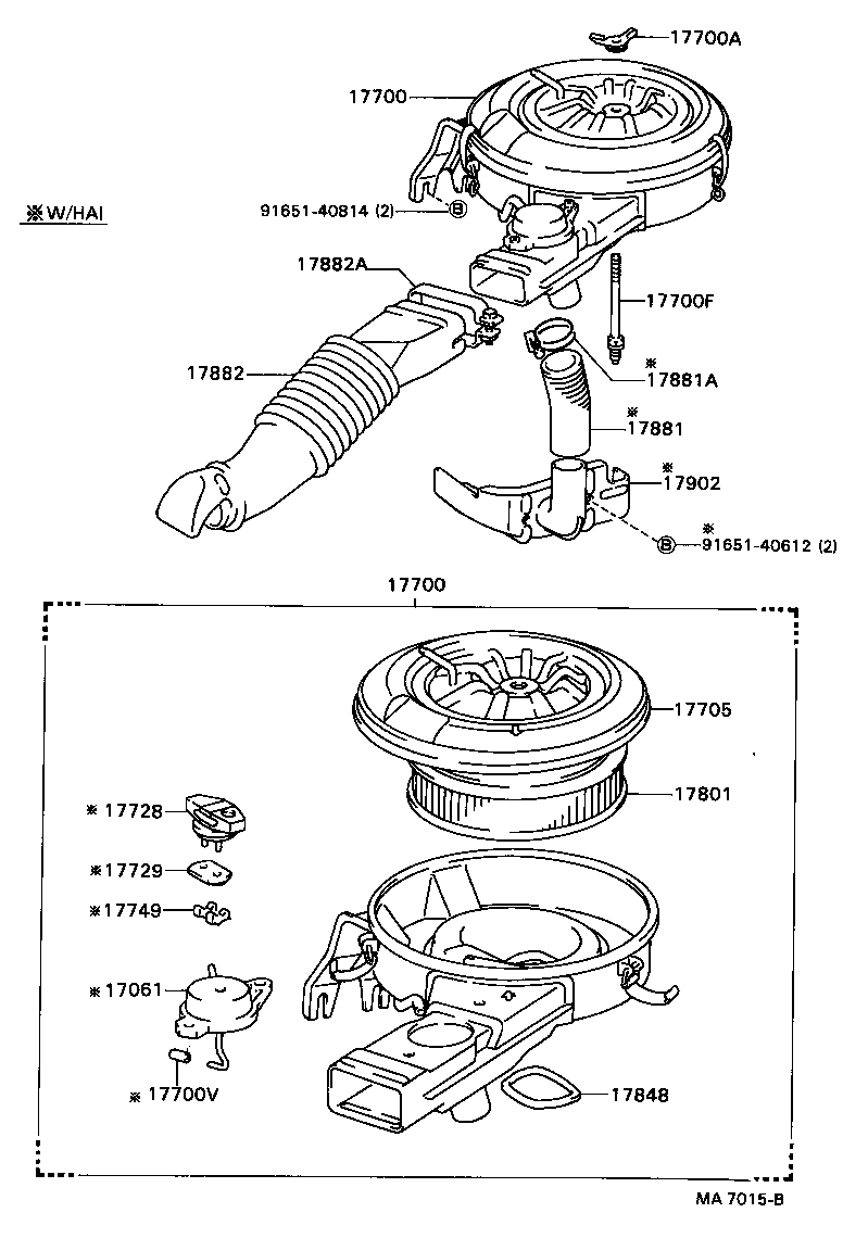 17700-71050 CLEANER ASSY, AIR product image