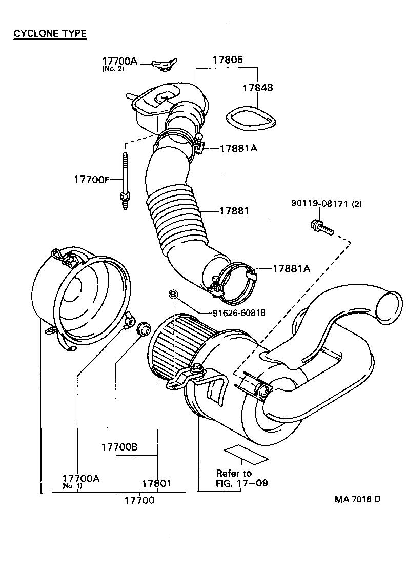 17700-71050 CLEANER ASSY, AIR product image