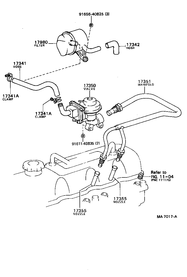 17301-35040 SILENCER SUB-ASSY, AIR SUCTION product image
