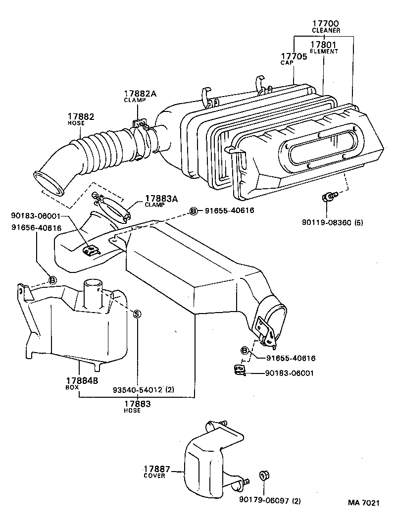 17700-13071 CLEANER ASSY, AIR product image