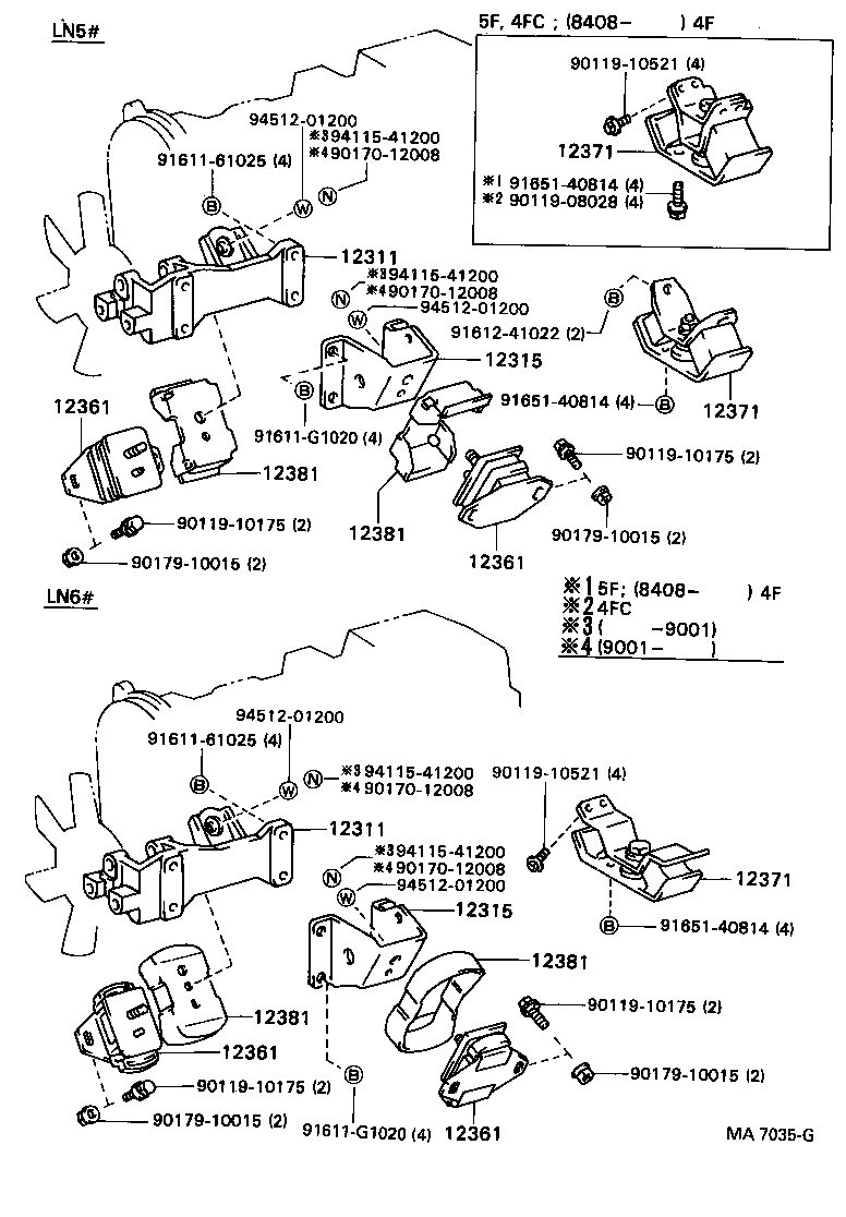 12311-54091 BRACKET, ENGINE MOUNTING, FRONT NO.1 RH product image