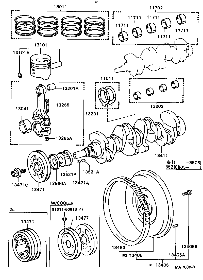 88451-35010 PULLEY, CRANKSHAFT, NO.2 product image