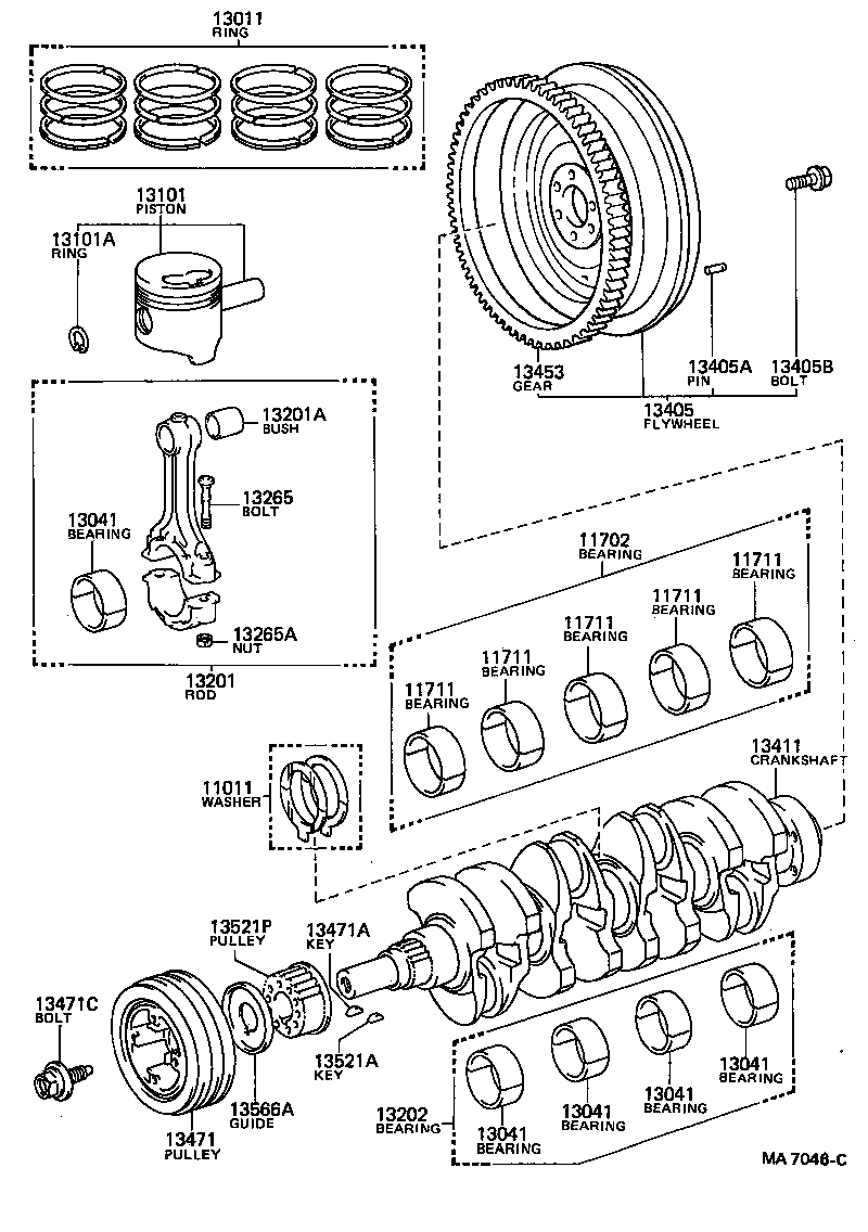 88451-26040 PULLEY, CRANKSHAFT, NO.2 product image