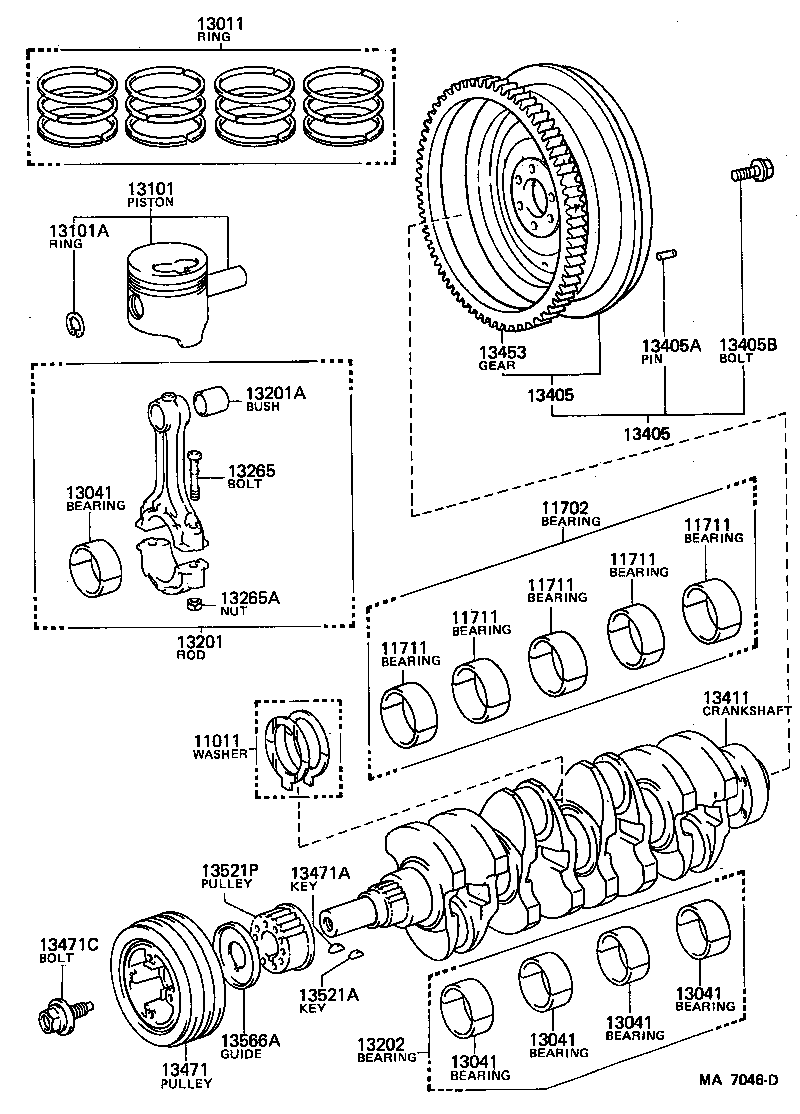 13201-79025 ROD SUB-ASSY, CONNECTING product image