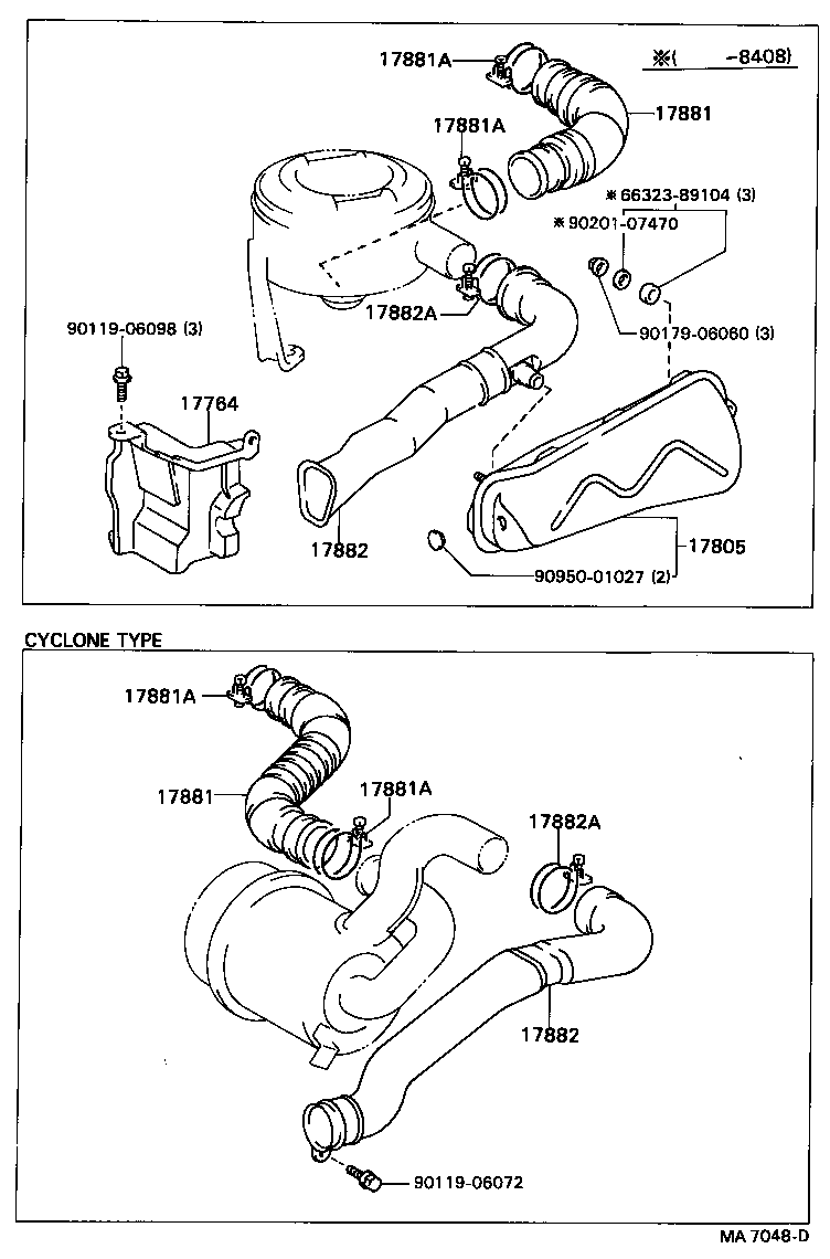 17700-71050 CLEANER ASSY, AIR product image
