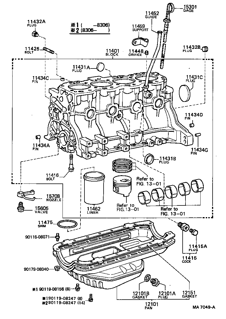 90116-08053 BOLT, STUD(FOR OIL FILTER) product image