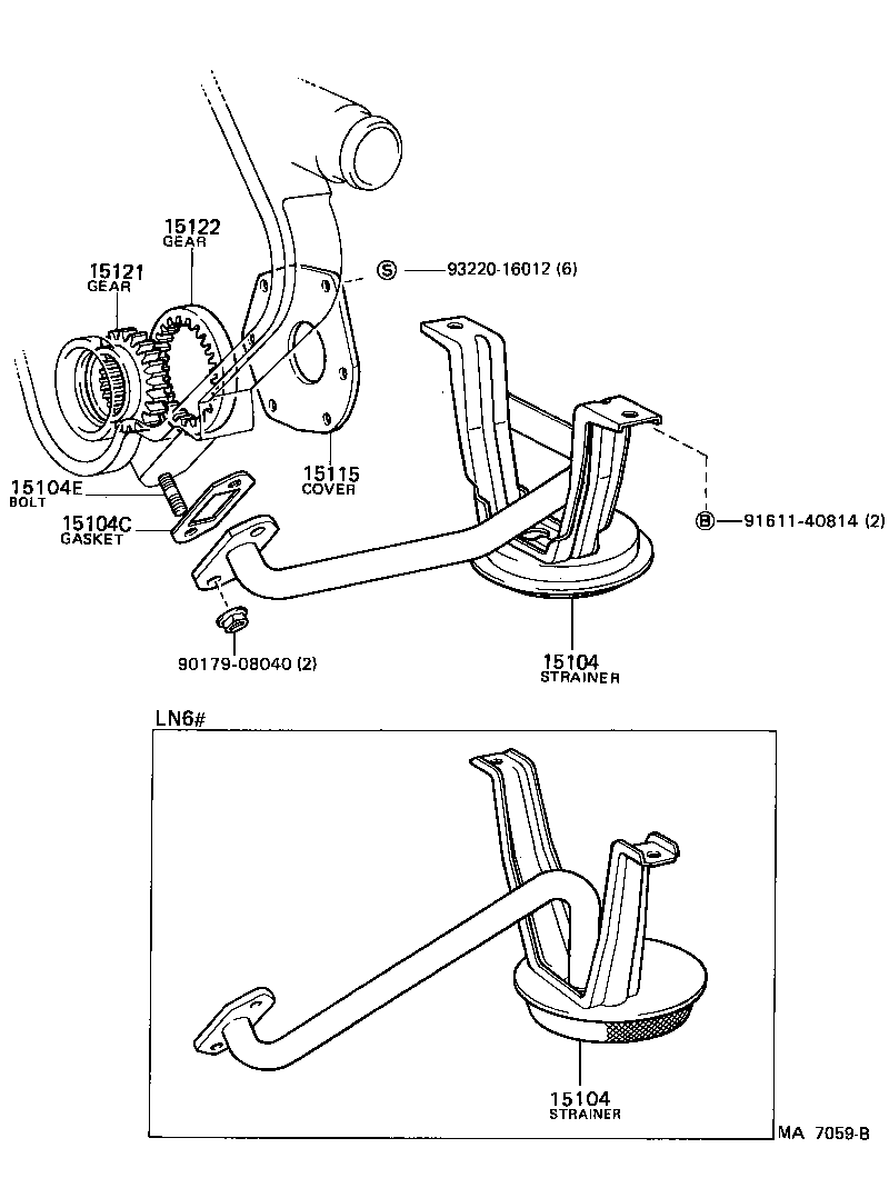 Toyota 15115-65020 COVER, OIL PUMP