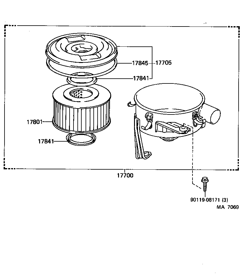 17700-35220 CLEANER ASSY, AIR product image