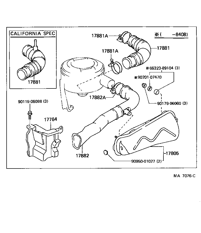 Toyota 17700-54331 CLEANER ASSY, AIR