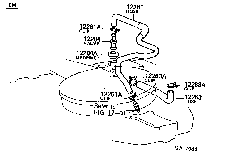 12261-71010 HOSE, VENTILATION product image