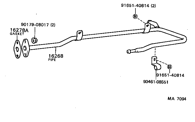 16381-70030 BAR, FAN BELT ADJUSTING product image