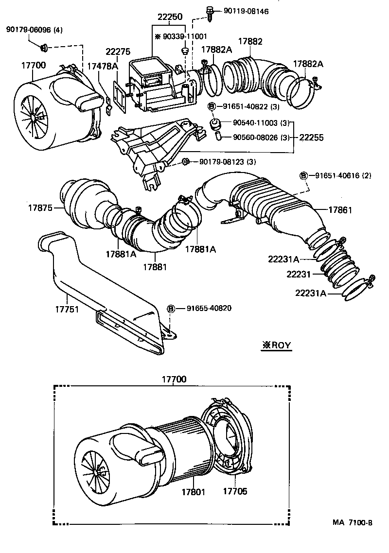 17705-43080 CAP SUB-ASSY, AIR CLEANER product image