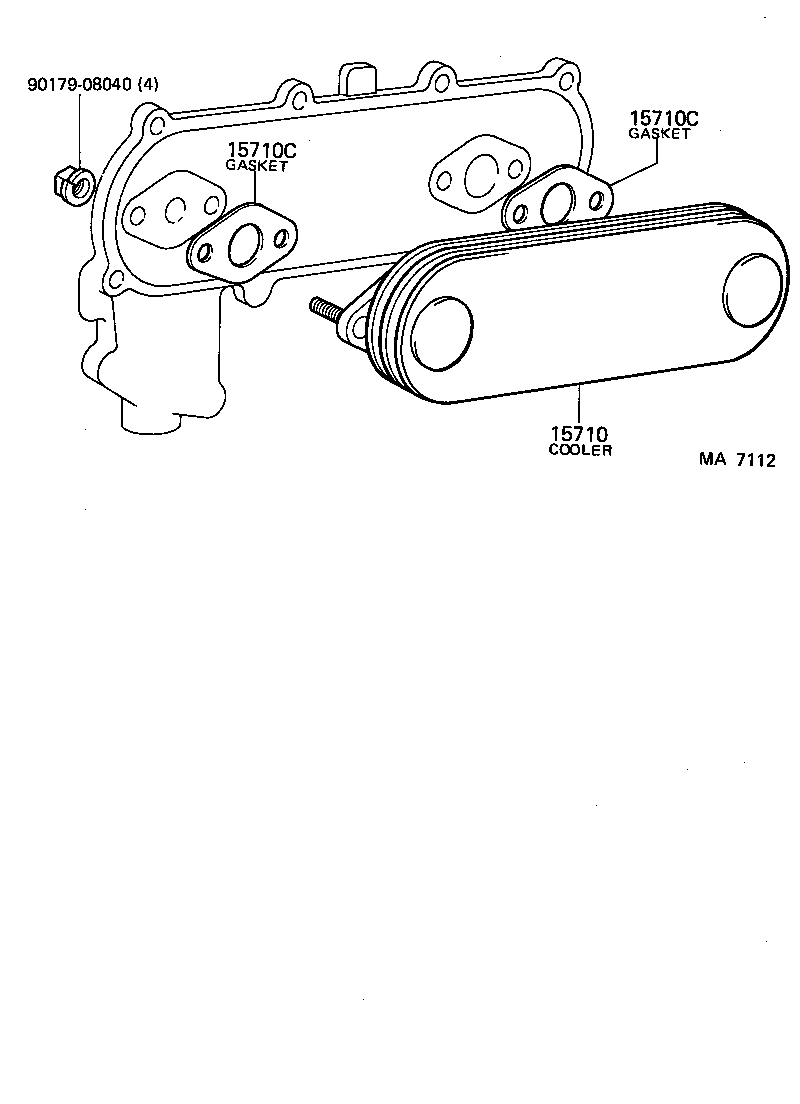 15710-54030 COOLER ASSY, OIL product image