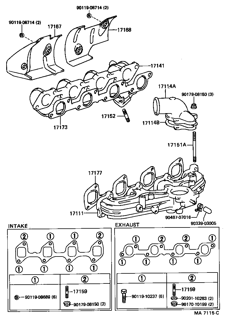 17139-70040 STAY, MANIFOLD, NO.2 product image